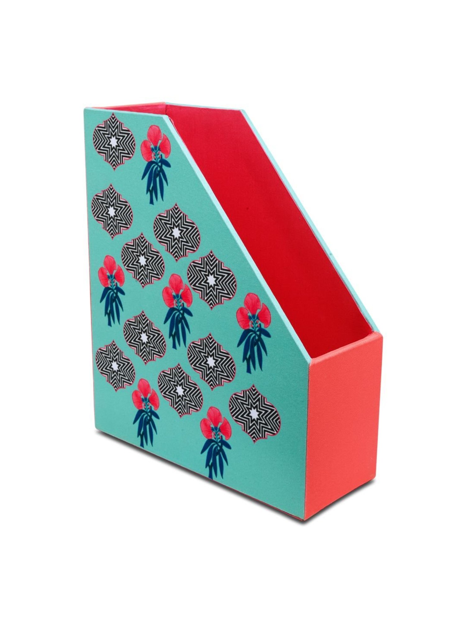 SEJ by Nisha Gupta Teal Blue Magazine Rack - Set of 1