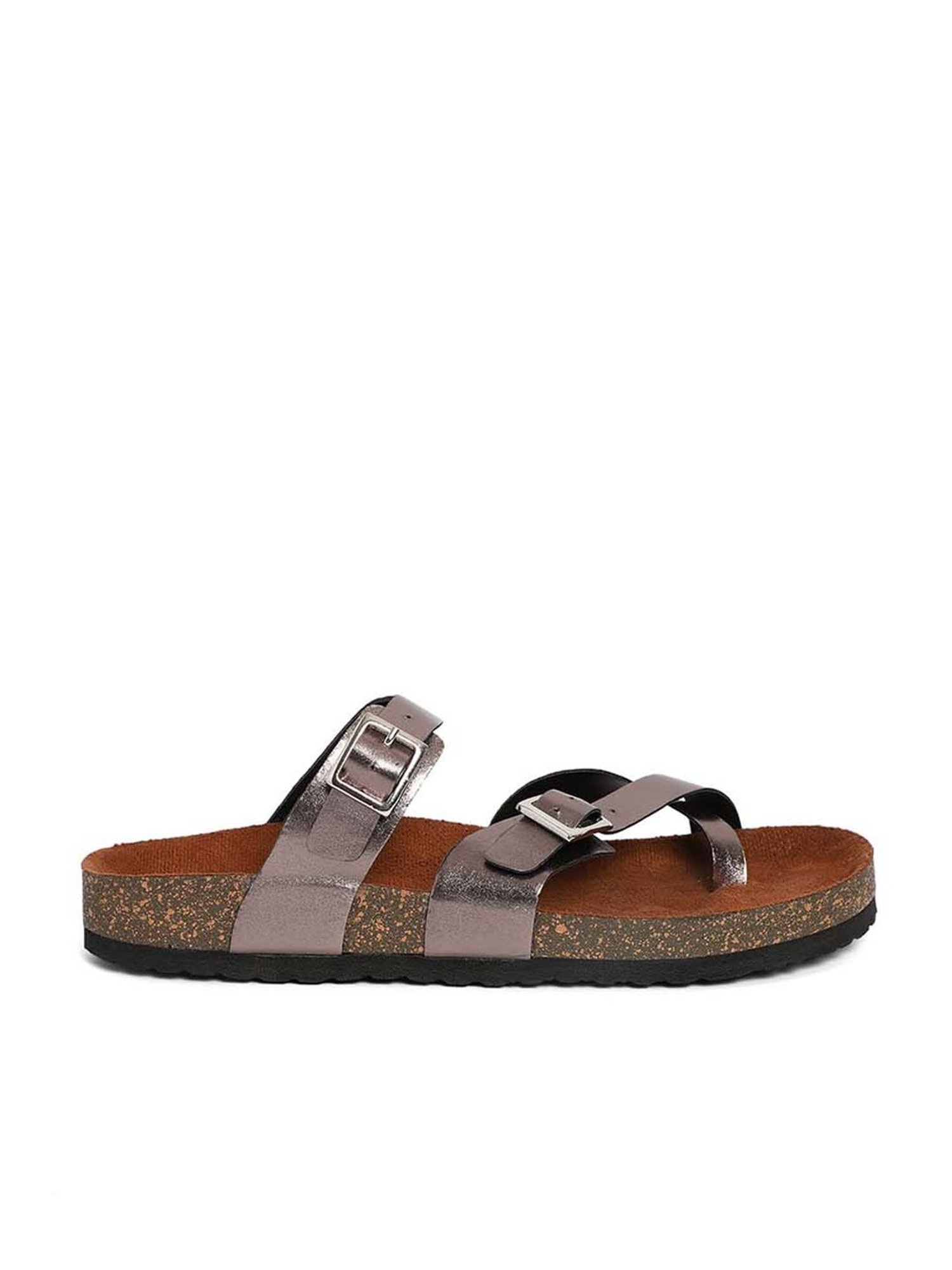 Mozafia Women's Copper Toe Ring Sandals