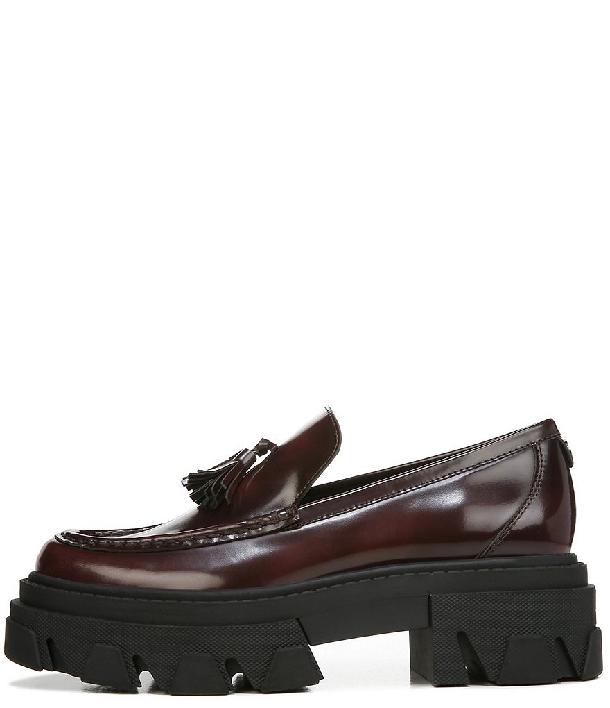 Sam Edelman Dandrea Lug Sole Leather Tassel Loafers