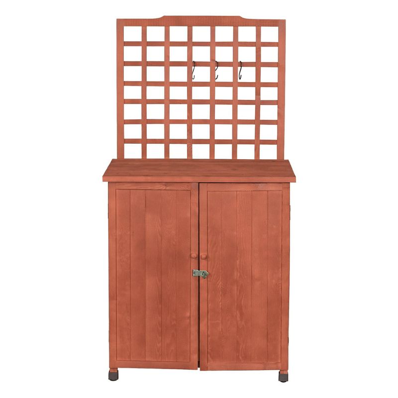 Galvanized Potting Bench Gray - Poly-Tex