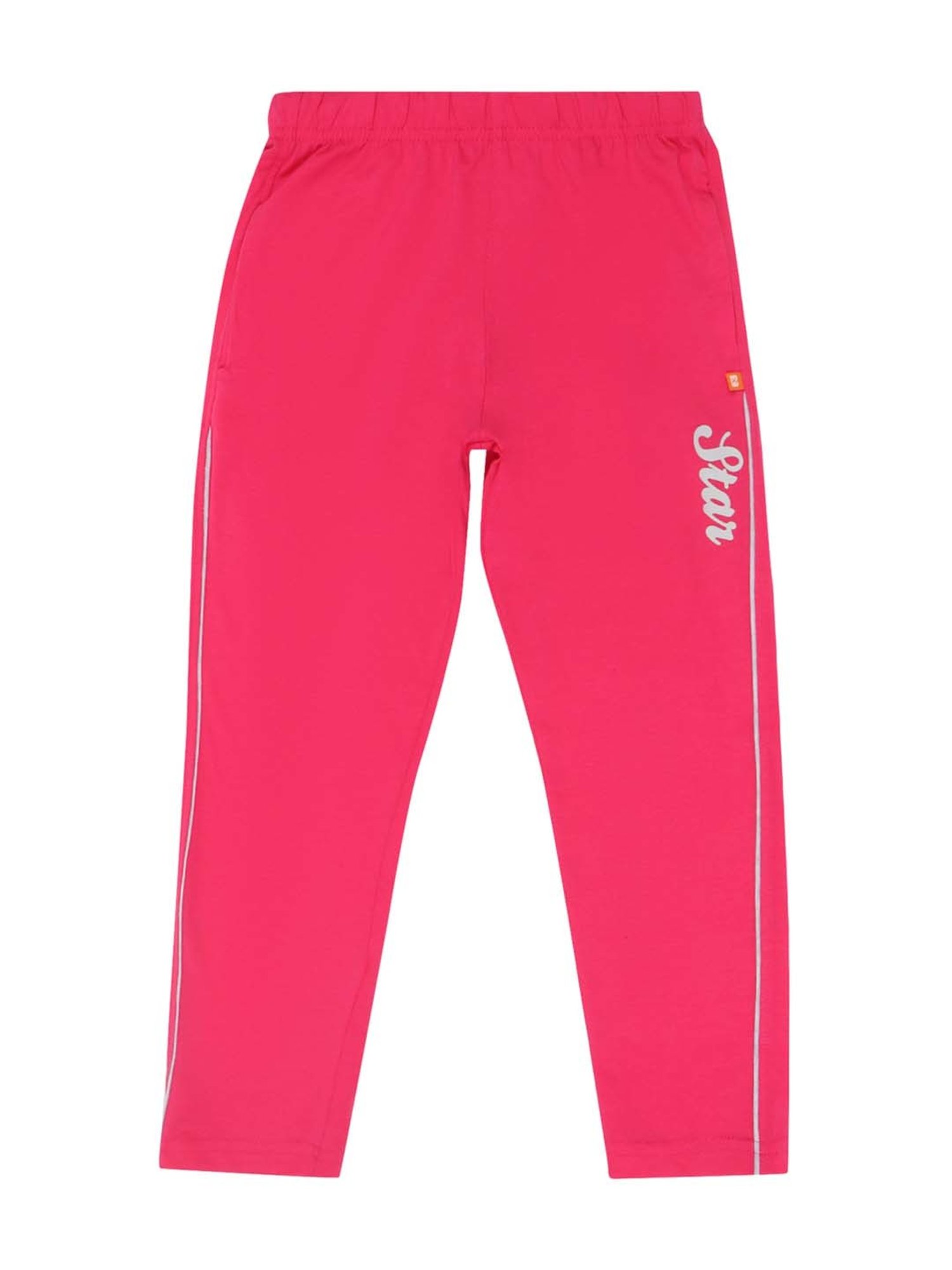 Pantaloons Junior Black Cotton Printed Trackpants