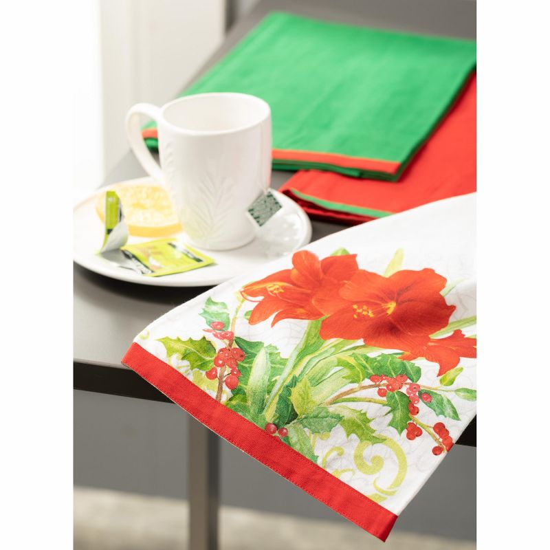 Sullivans Christmas Cotton Tea Towels Set of 4, 28"L Multicolored