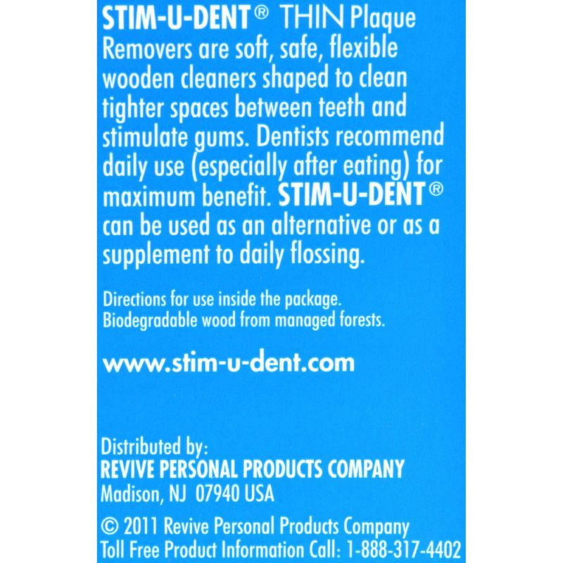 Natural Dentist 1165539 Stim-U-Dent Thin Plaque Removers Mint Case Of 6 4 Packs