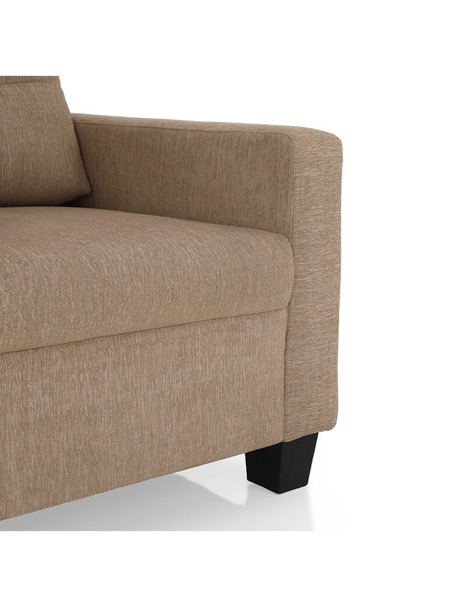 Duroflex Ease Brown Neem Wood 3 Seater Sofa