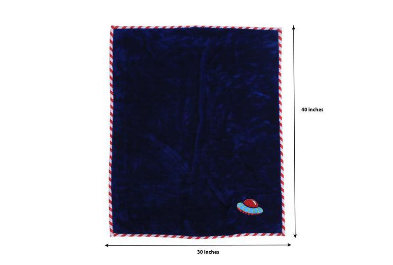 Bacati - Airspace Navy Embroidered Blanket