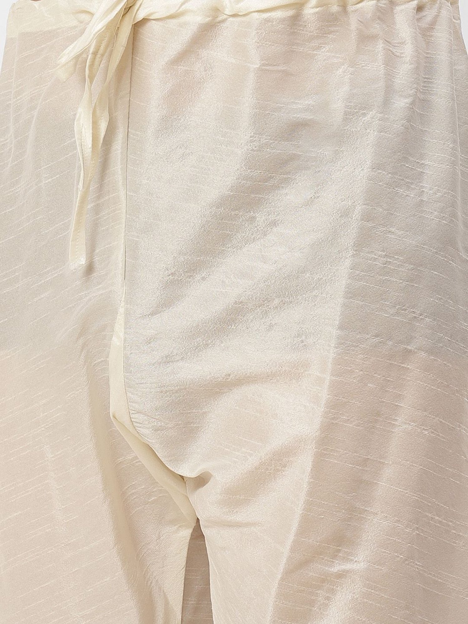 Sojanya Cream Regular Fit Printed Kurta Set With Jacket