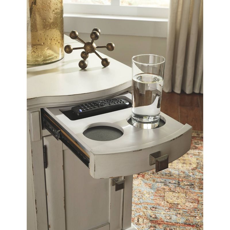 Laflorn Chairside End Table with USB Ports and Outlets Black - Signature Design by Ashley