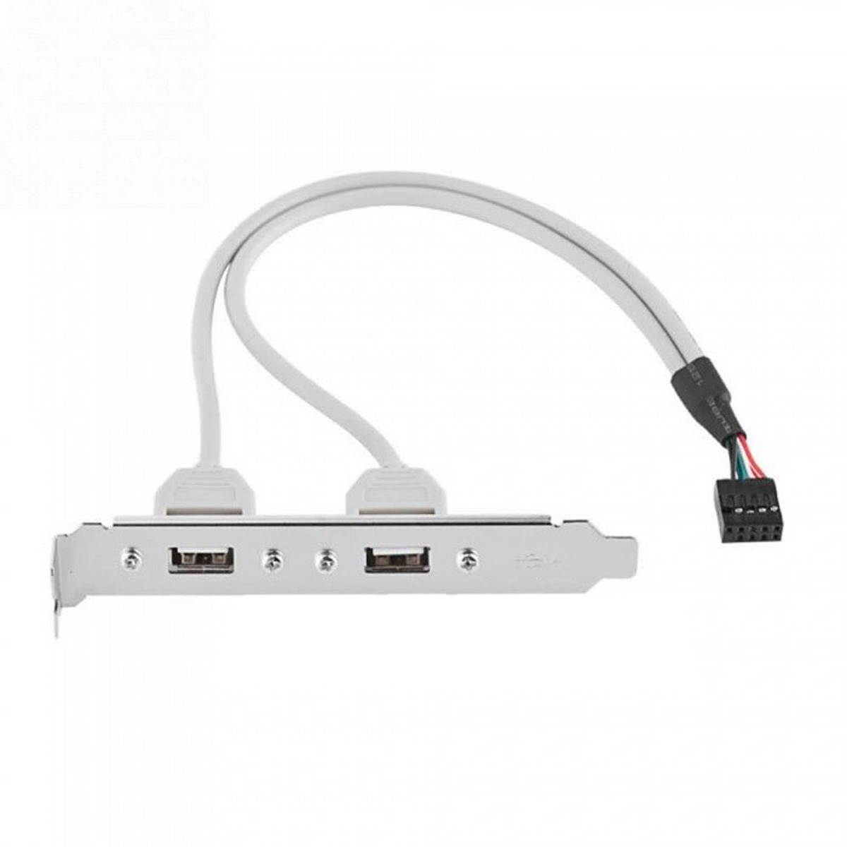 CY PCI USB 2.0 A type Female Screw to Motherboard 9p header cable with bracket U2-142