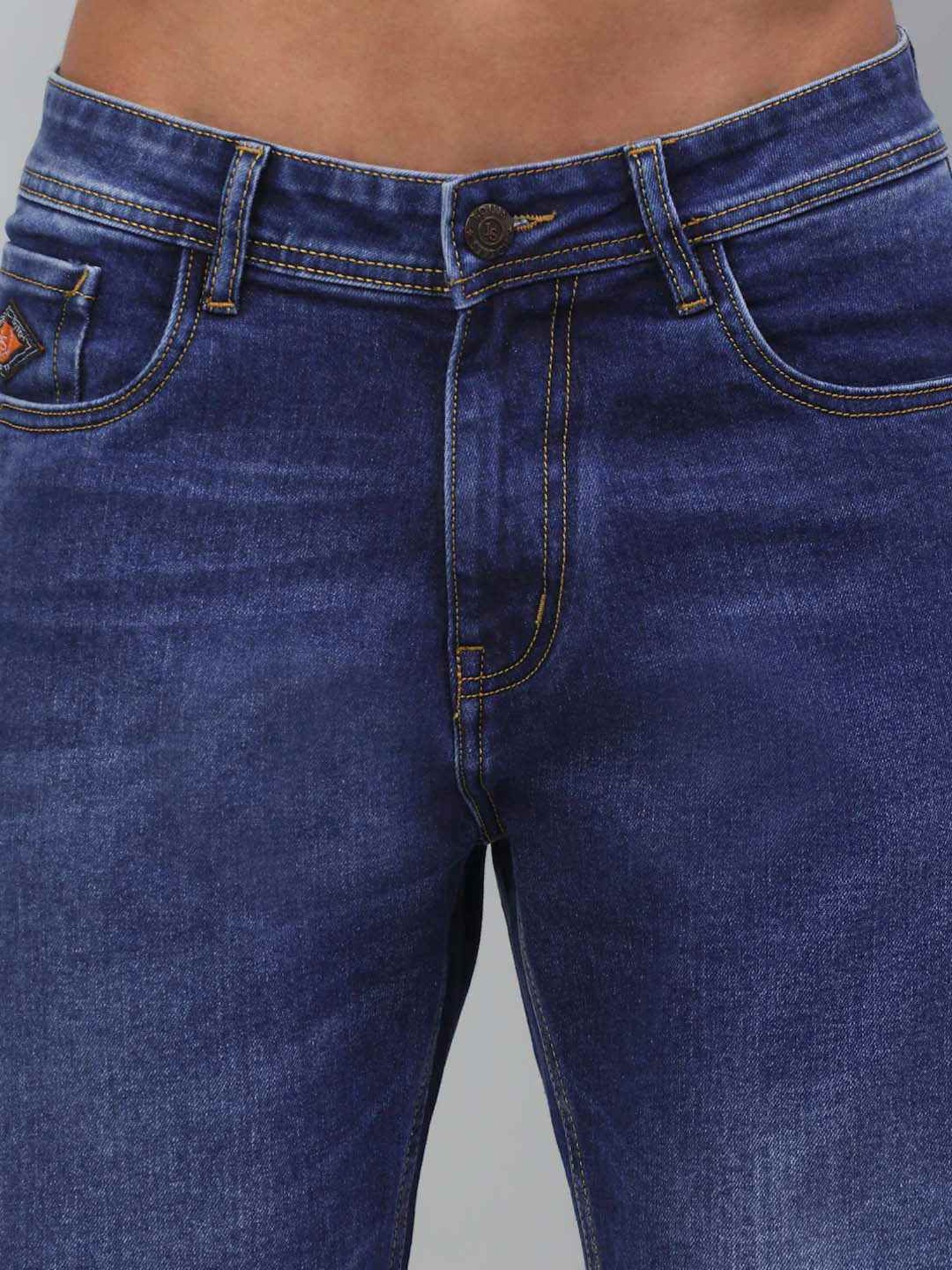 Louis Stitch Cobalt Faded Blue Comfort Fit Jeans