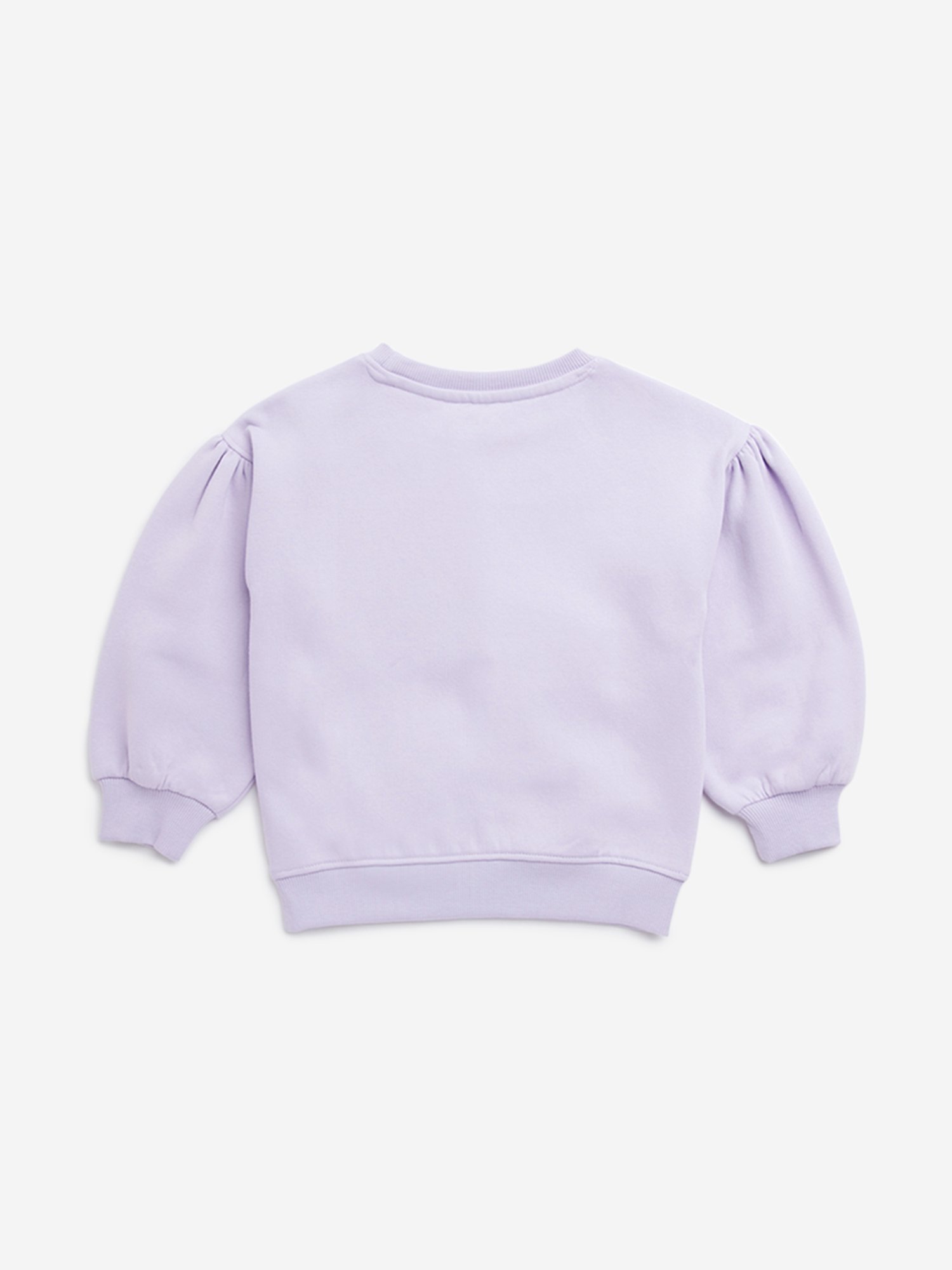 HOP Kids by Westside Lilac Applique-Detailed Sweatshirt