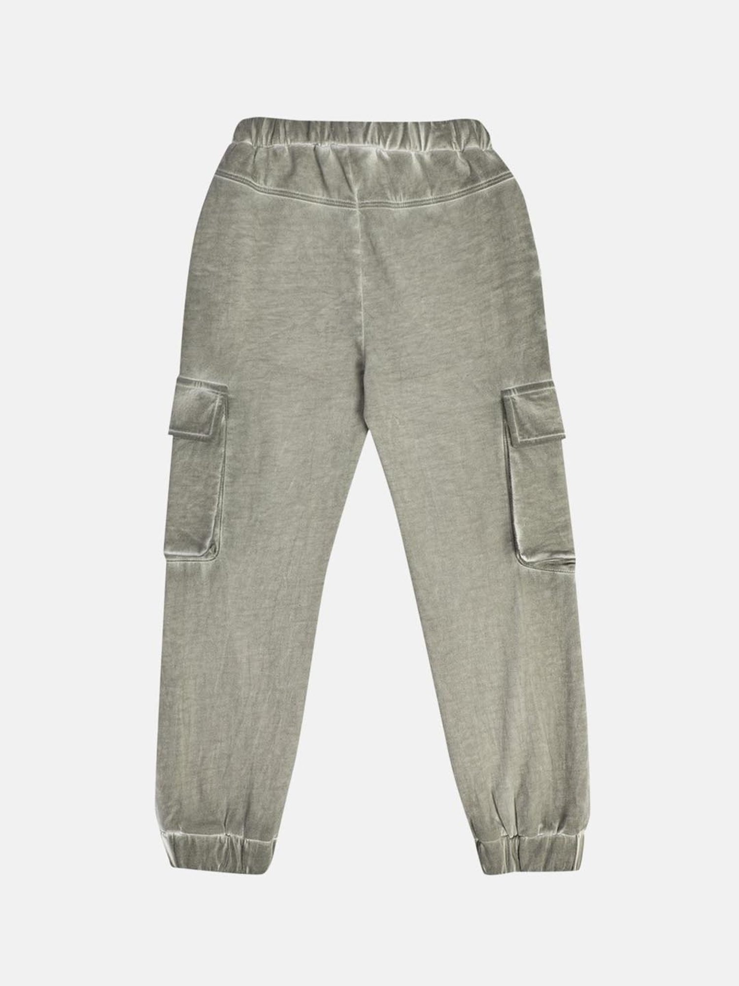 MINIKLUB Boys Light Gray Cotton Printed Full Sleeves Jogger