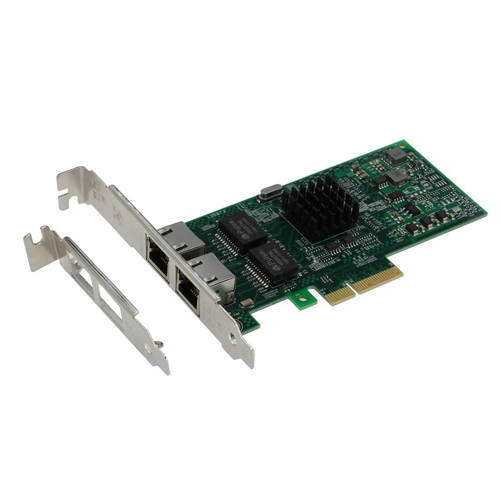 SEDNA - PCIe 4X Dual 10/100/1000 Gbps Ethernet Server Adapter (Intel I350-T2 Chipset), with low profile bracket