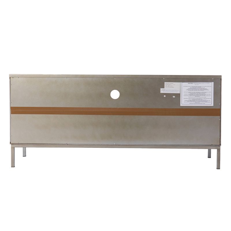 Binsprai Storage Media Stand for TVs upto 60" Silver - Aiden Lane