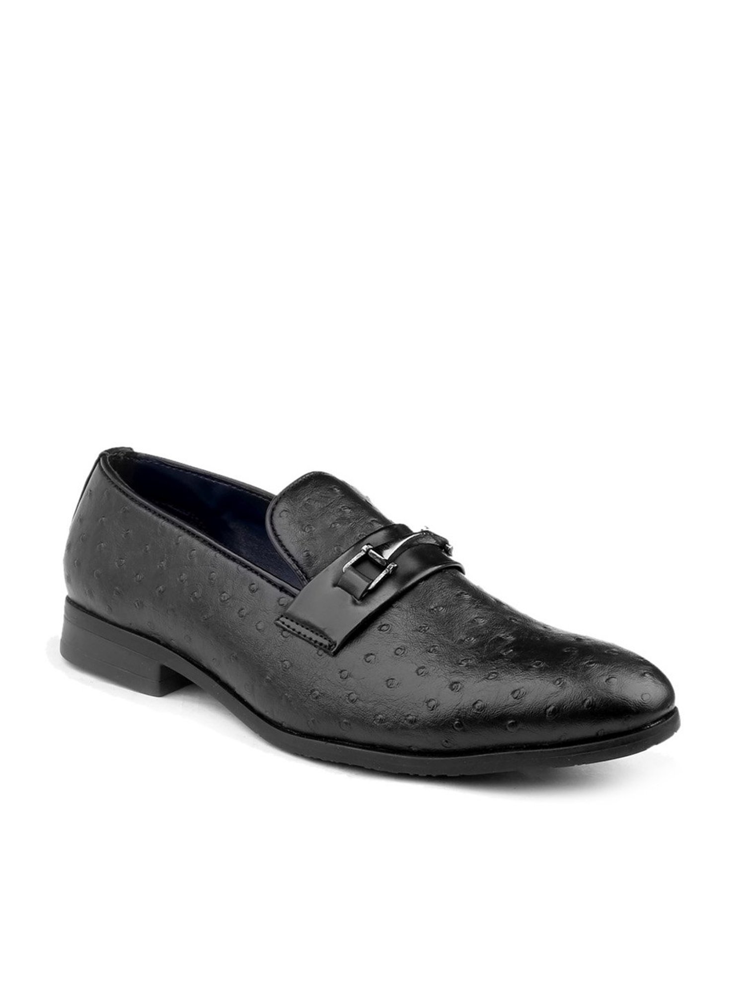 Bacca Bucci Men's OSTRICH Black Casual Loafers