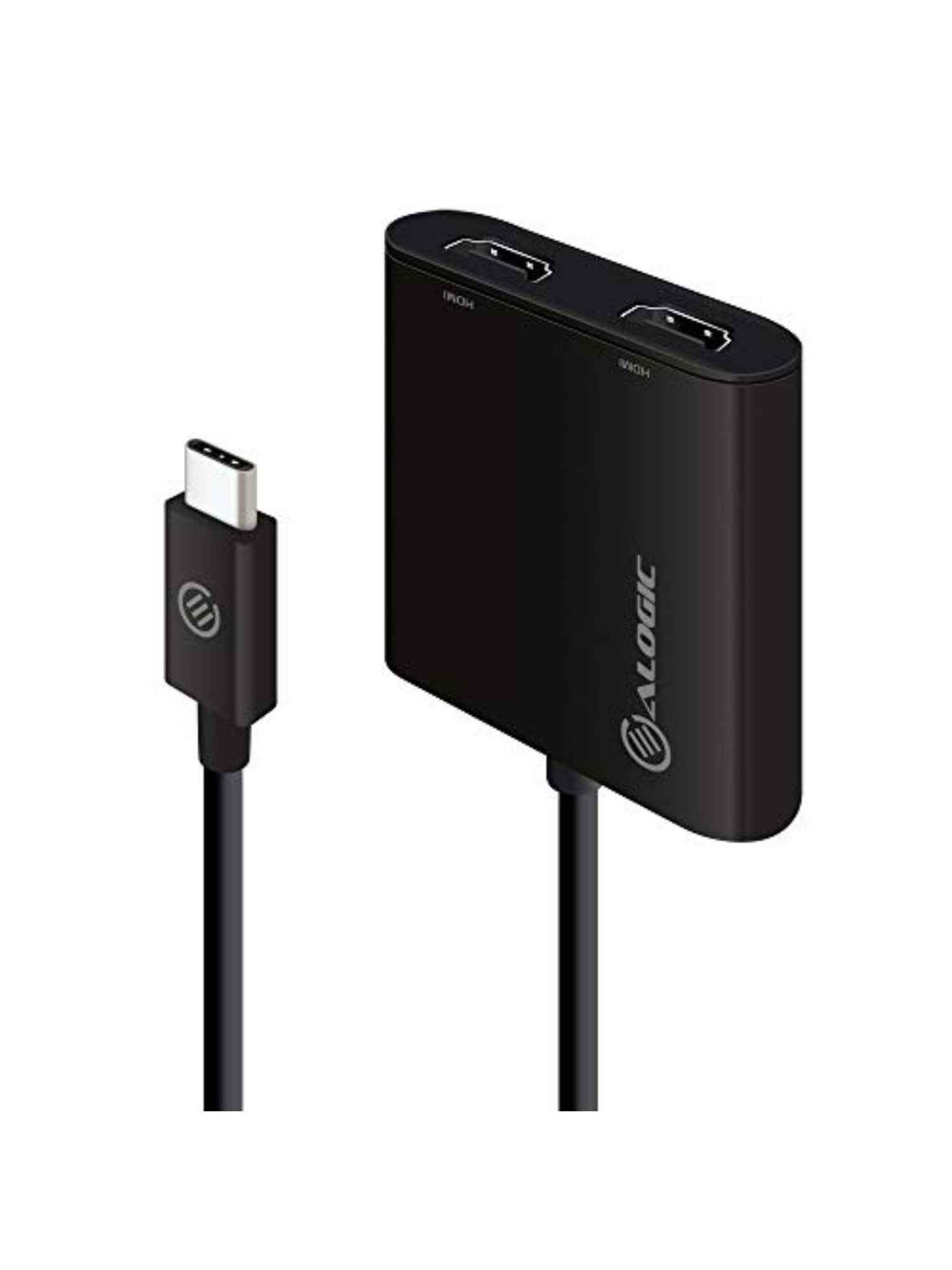 Alogic USB-C to Dual HDMI 2.0 Adapter (Black)