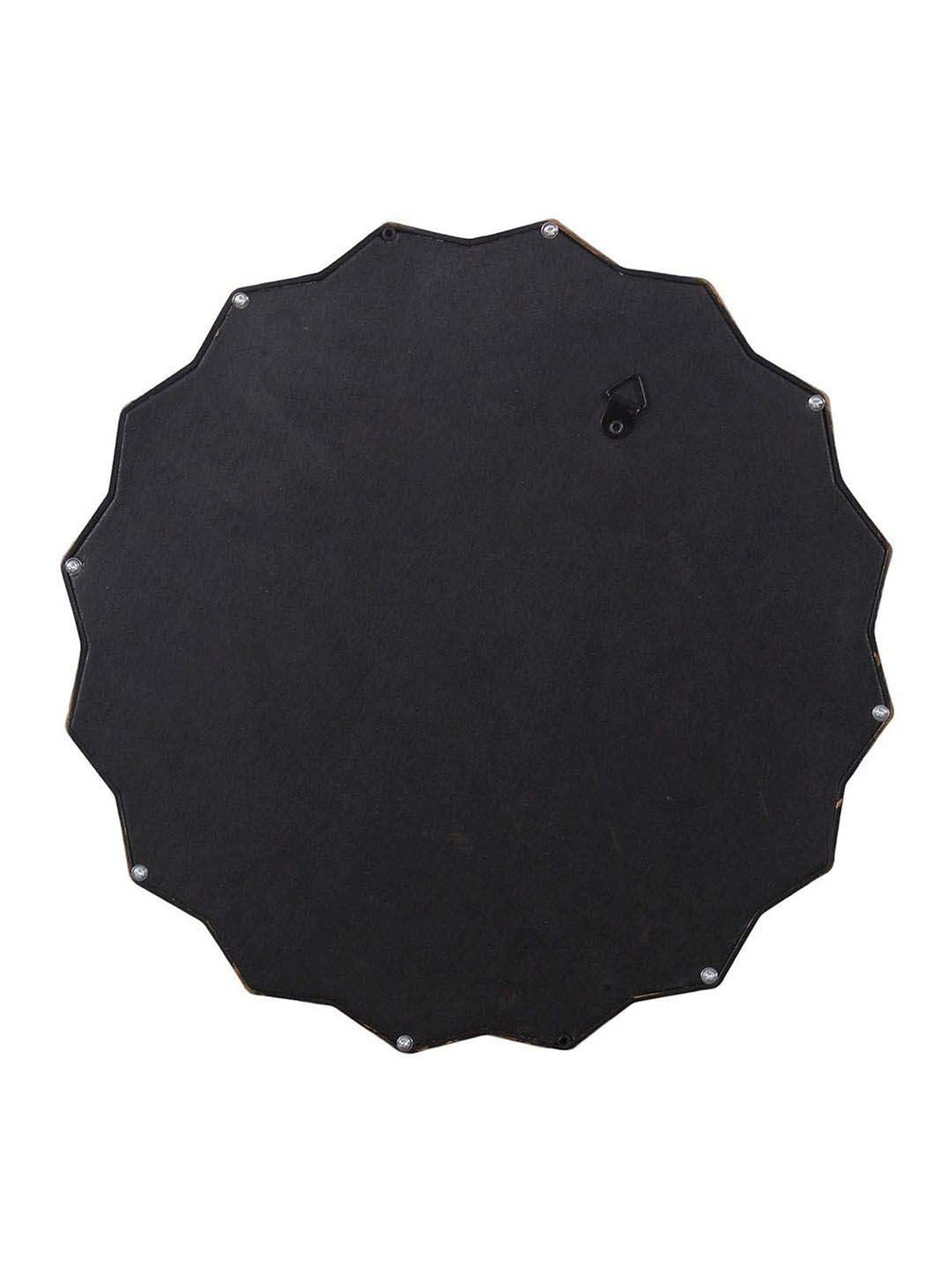 CHRONIKLE Pink Iron Sun Burst Designer Round Wall Mirror