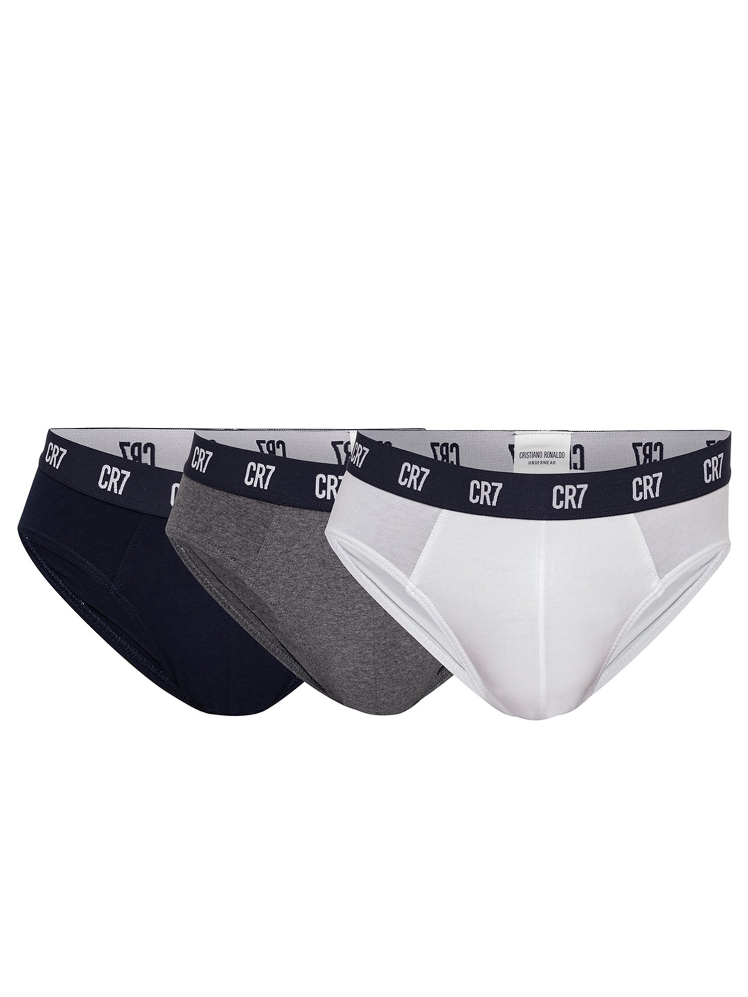 CR7 Multicolor Comfort Fit Basic Briefs - Pack of 3