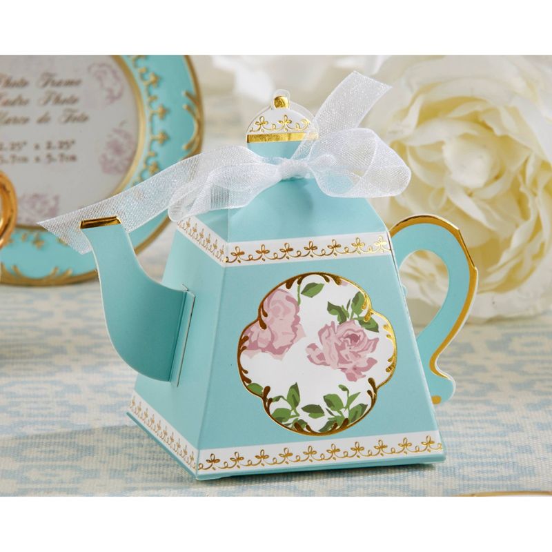 24ct Tea Time Whimsy Teapot Favor Box