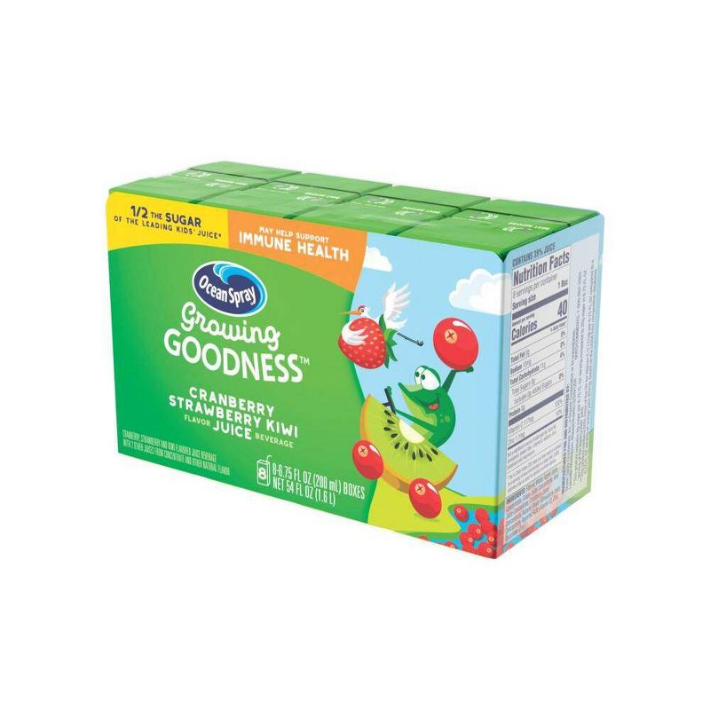 Ocean Spray Growing Goodness Cranberry Strawberry Kiwi Juice Drink - 8pk/6.75 fl oz Boxes