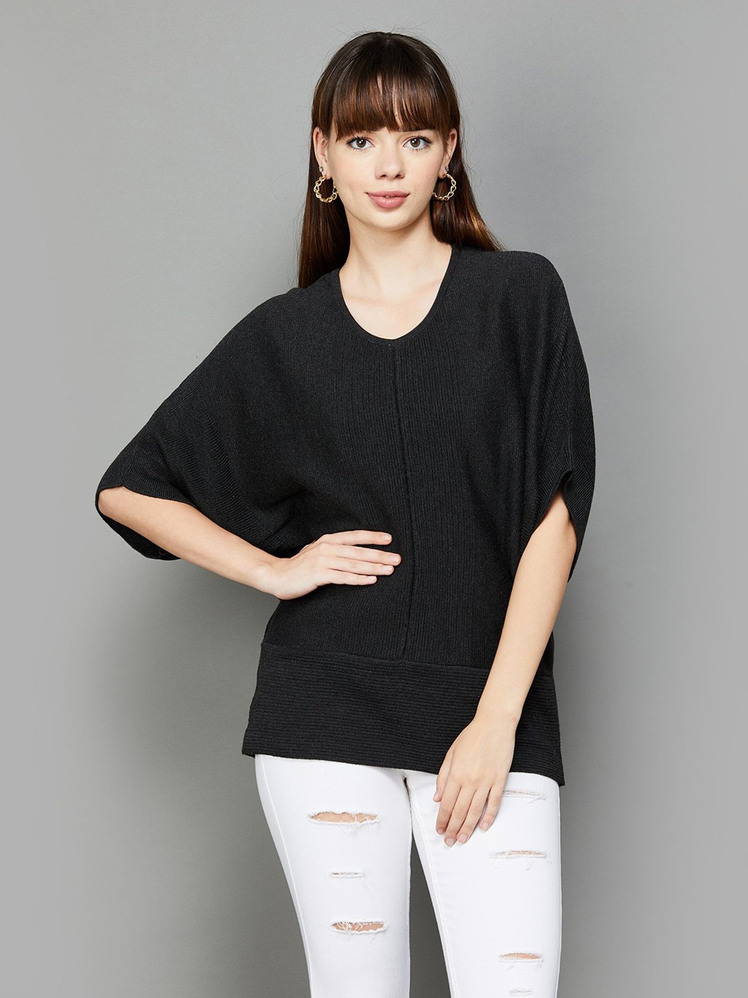 Colour Me by Melange Black Regular Fit Top