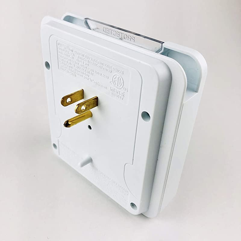 Decorative Wall Mount Surge Protector with 3 Outlets Dual USB Charging Ports and Phone Holder USB Charging CenterMulti Function Wall Tap Damask Provence