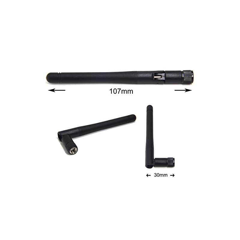 WiFi Antenna  25dbi 24Ghz 58Ghz RPSMA Male Dual Band High Gain Antenna for Router Wireless Network Wireless Camera DJI Phantom Wireless Range Extender FPV UAV Drone Black 2Pack