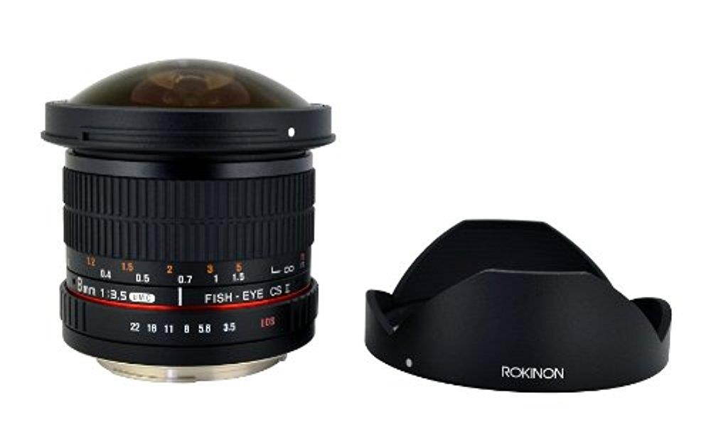 Rokinon 8mm f/3.5 HD Fisheye Lens with Removable Hood for Nikon #HD8M-N