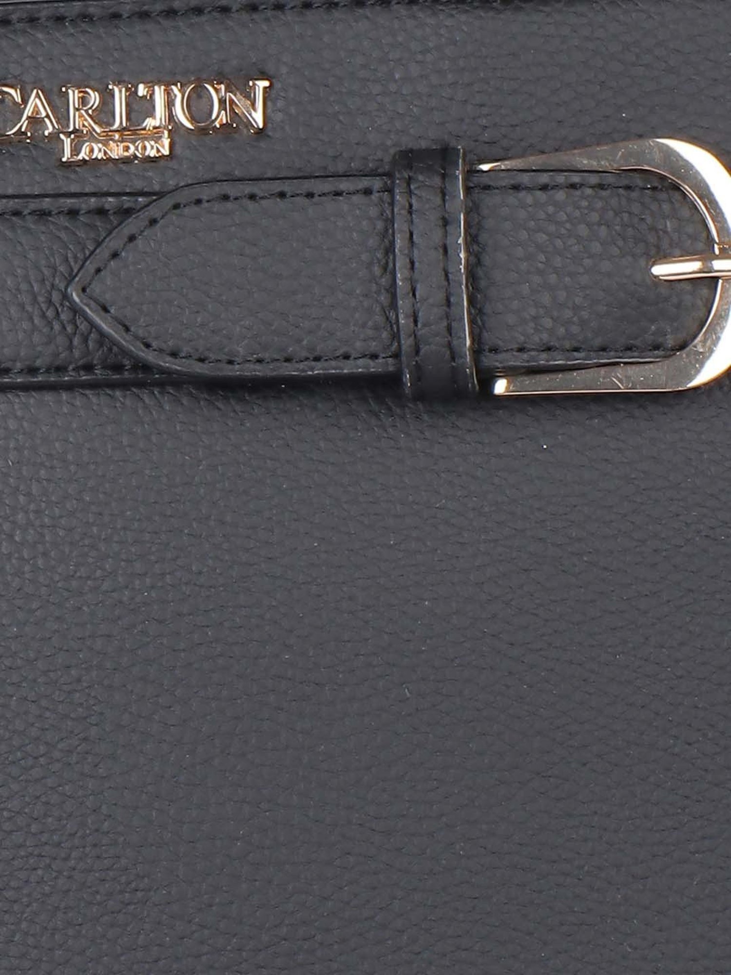 Carlton London Black Solid Medium Handbag