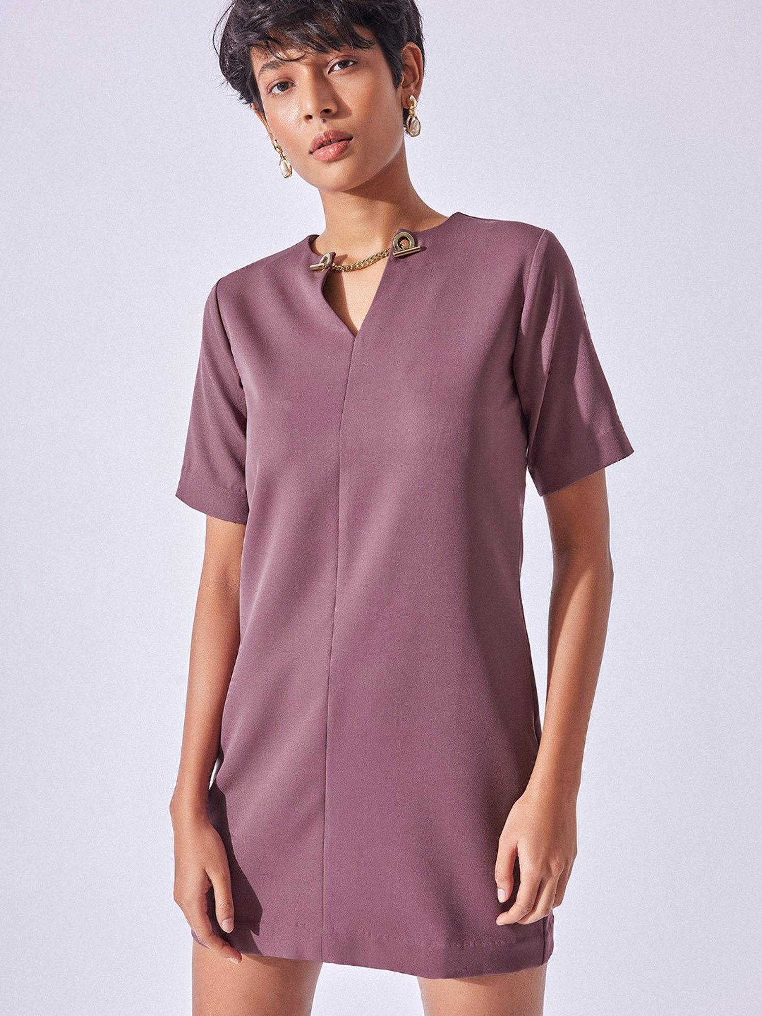 The Label Life Mauve Shift Dress