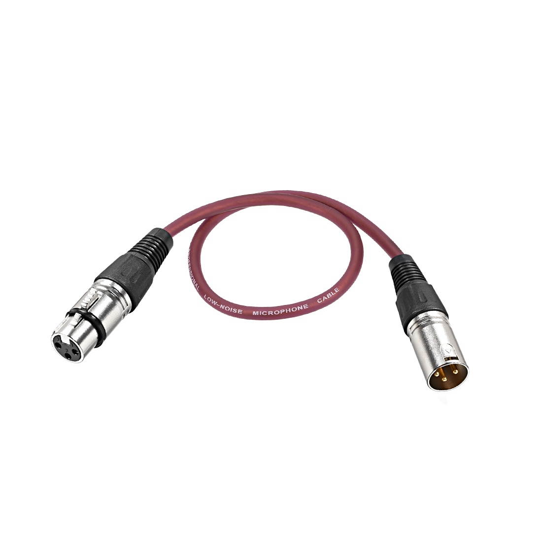 XLR Male to XLR Female Cable Line for Microphone Video Camera Sound Card Mixer Silver Tone XLR Brown Line 0.5M 1.64ft