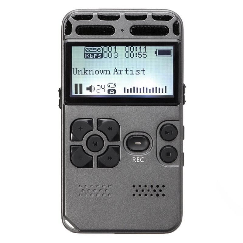 Lejiahong 64G Rechargeable LCD Digital o Sound Voice Recorder dictaphone MP3 Player