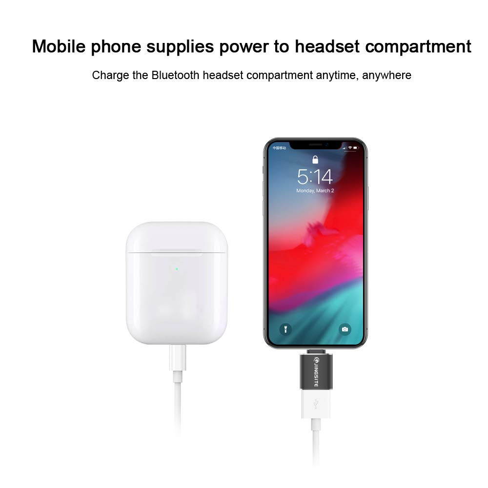 for iOS OTG USB Adapter, for iPhone/iPad Air Pro Mini Converter USB 3.0, fos iOS 13 and Lower, USB Female Interface Supports Connection to Card Reader, Keyboard, Mouse, MIDI Piano, USB Flash Drive