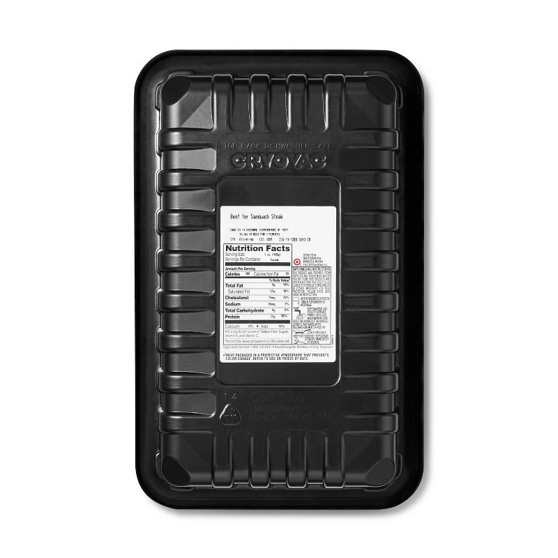 USDA Choice Angus Beef Steak for Sandwiches - 0.68-1.45 lbs - price per lb - Good & Gather™