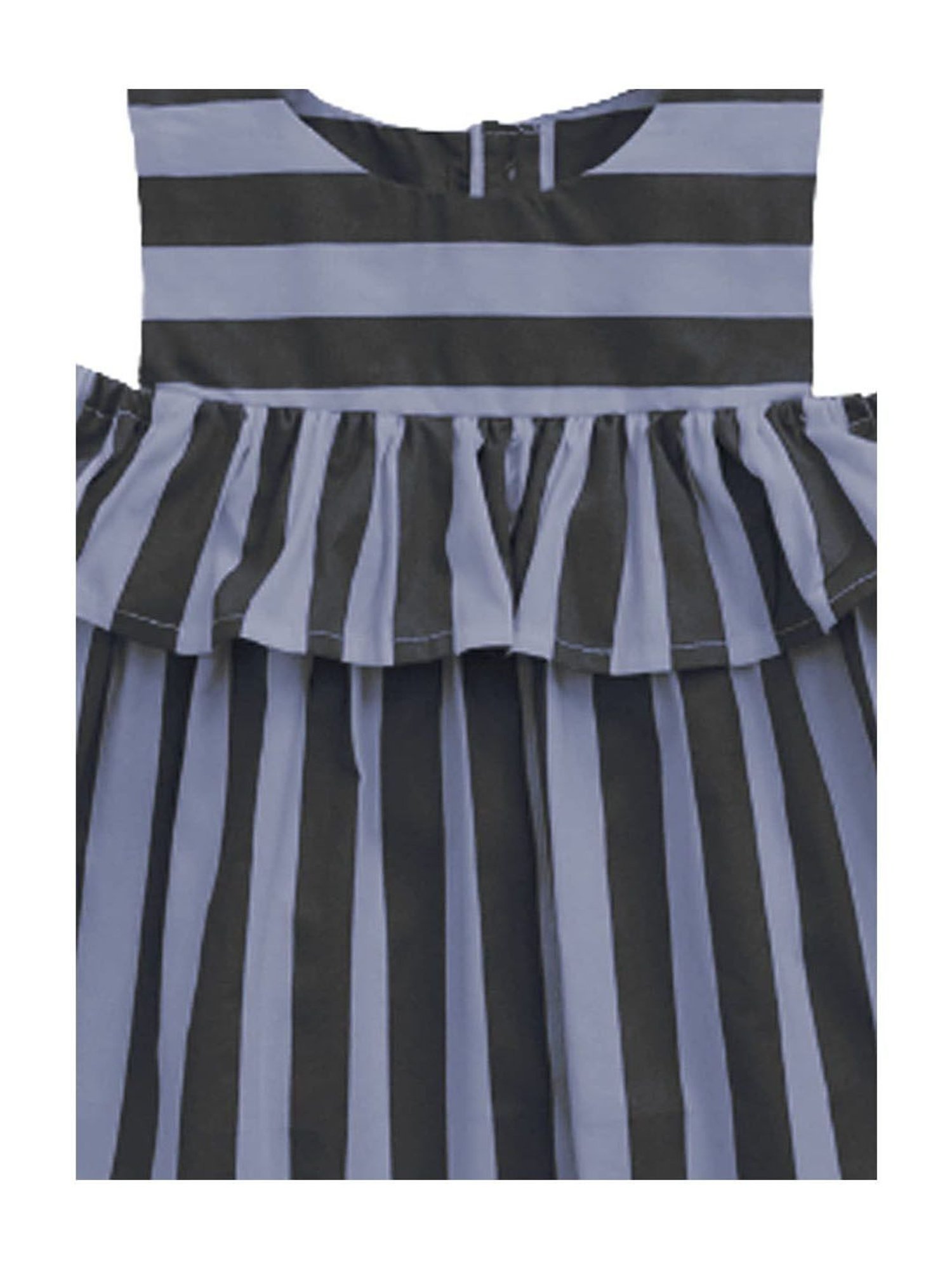 A.T.U.N. Girls Charcoal Grey & Black Striped Dress