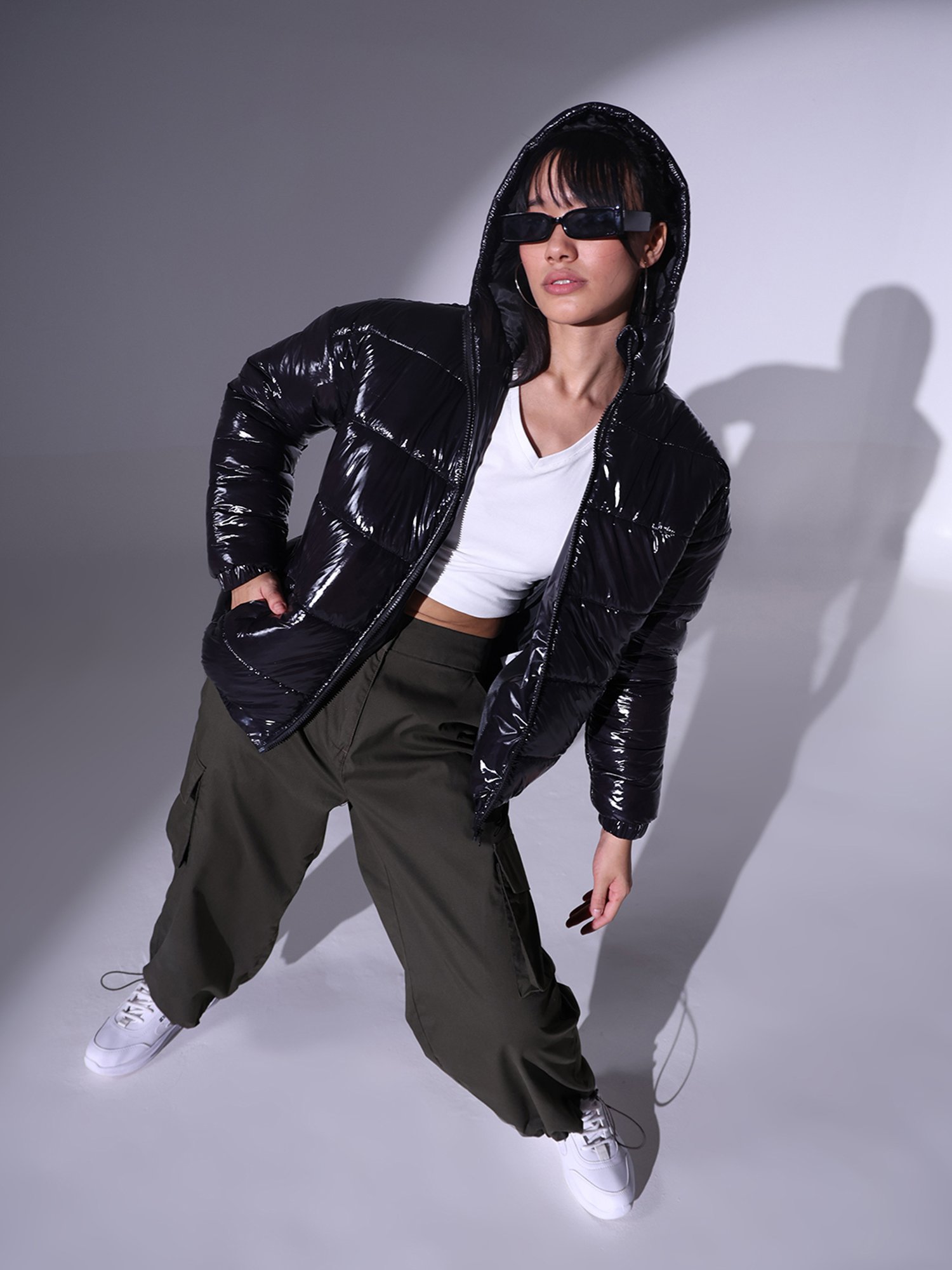 Hubberholme Black Relaxed Fit Puffer Jacket