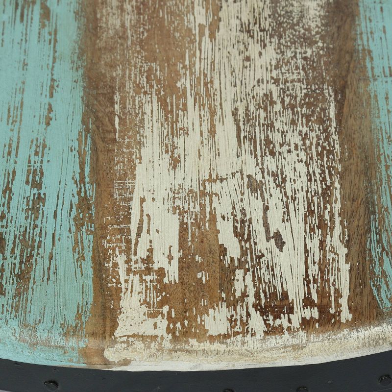 Scaggs Modern Industrial Handcrafted Mango Wood Coffee Table Natural/Black - Christopher Knight Home