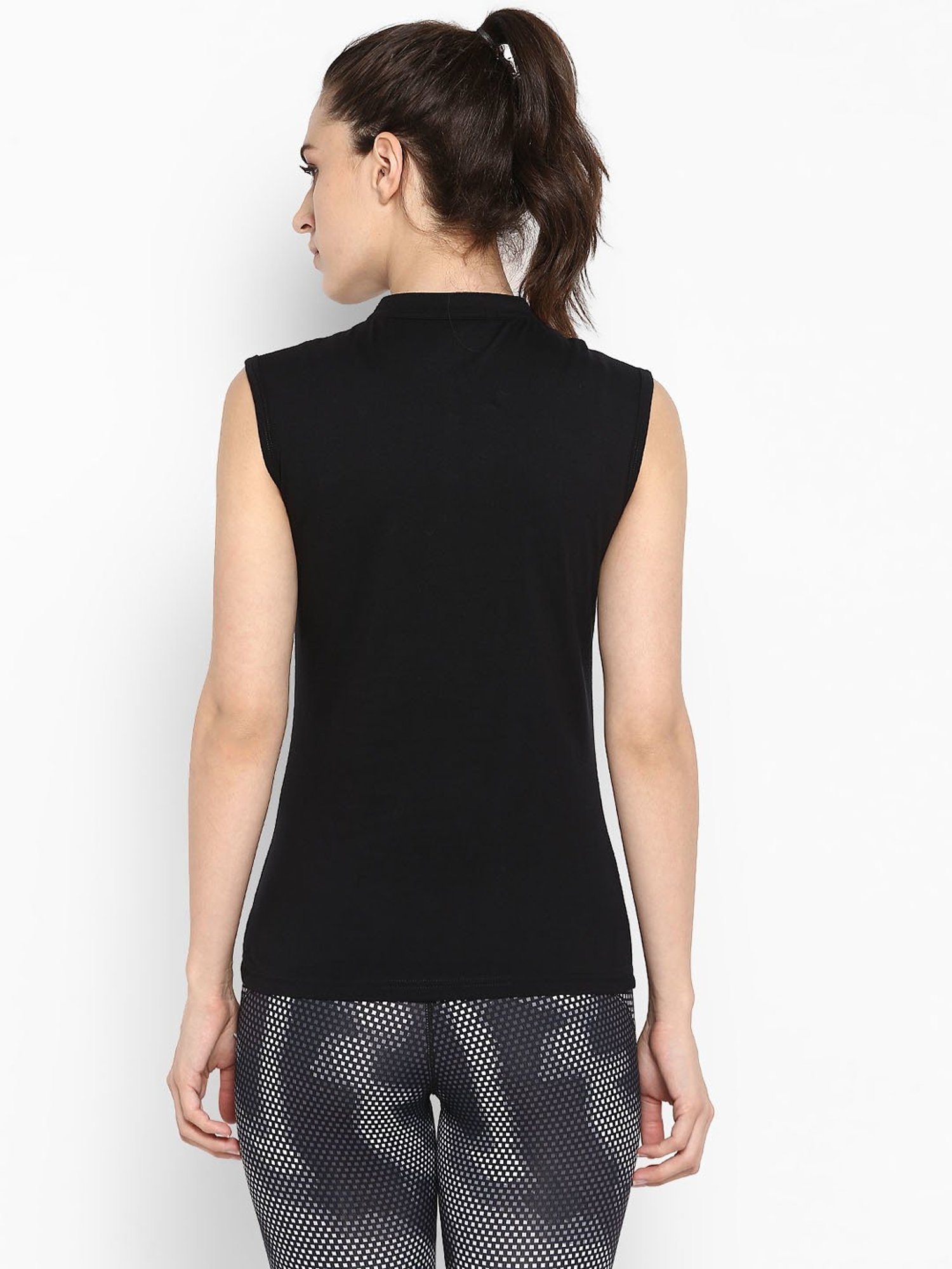 Appulse Black Cotton Slim Fit T-Shirt