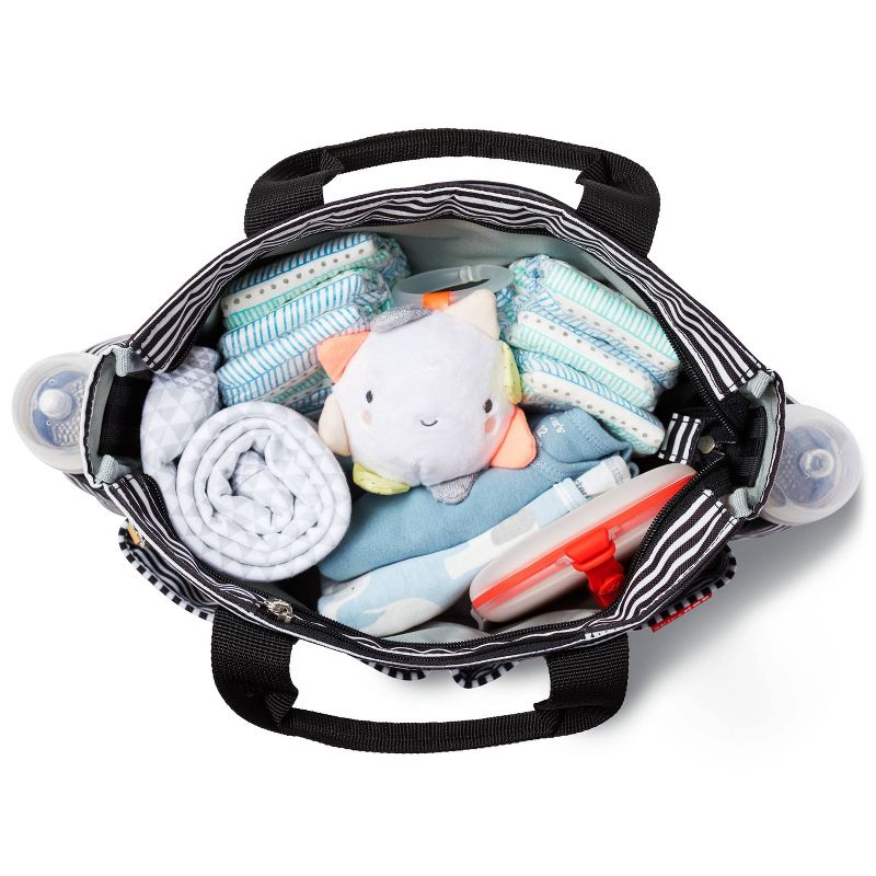 Skip Hop Duo Signature Diaper Bag - Black & White Stripe
