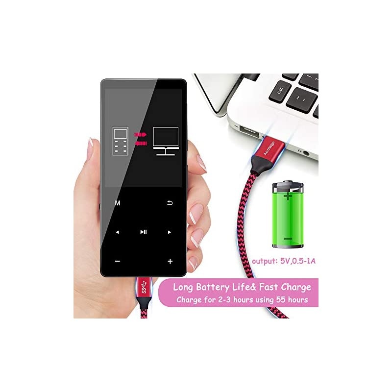 Bluetooth Music Player - Portable 32gb MP3 Player with Bluetooth, FM Radio, Ideal for Sports| Running | Hiking (Headphone & Waterproof Armband Included)