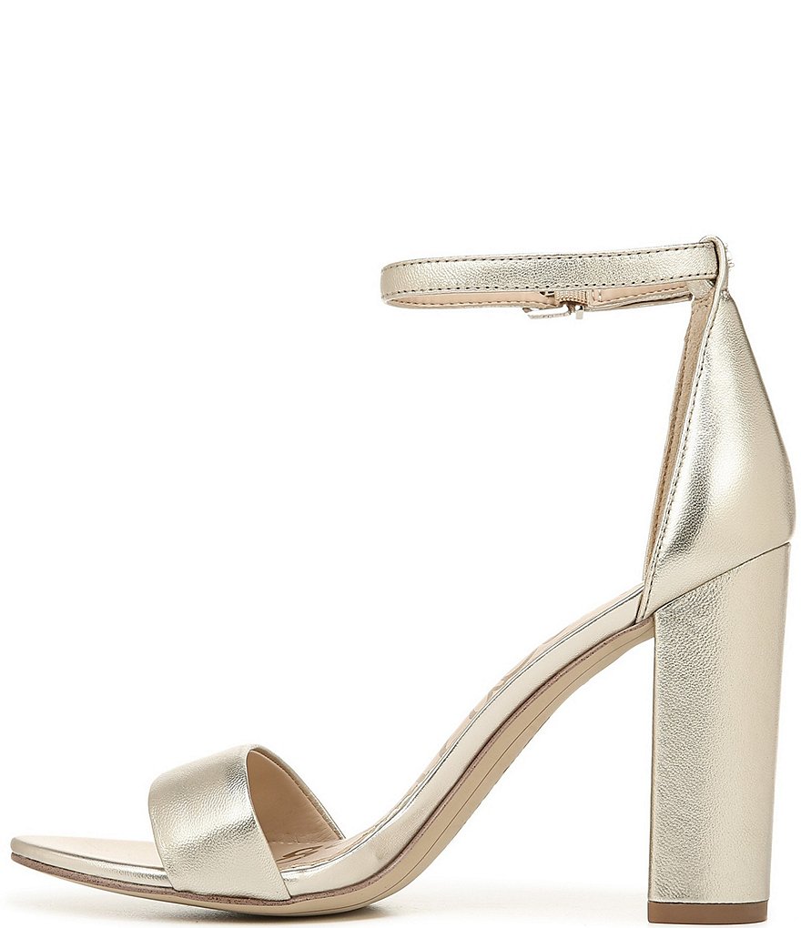 Sam Edelman Yaro Leather Ankle Strap Block Heel Dress Sandals