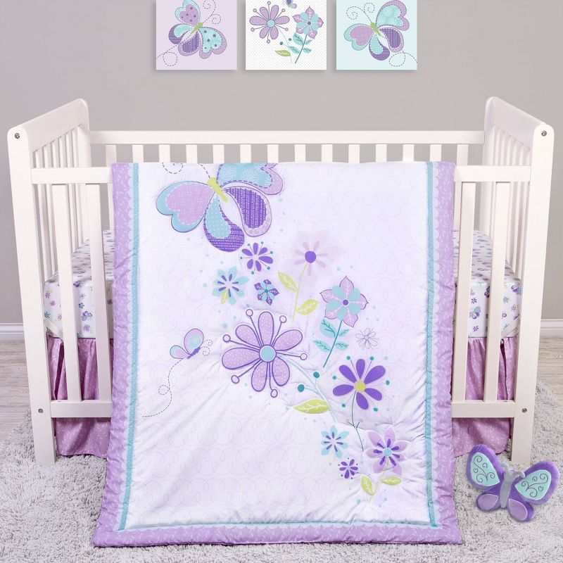 Sammy and Lou Butterfly Meadow Crib Bedding Set - 4pc