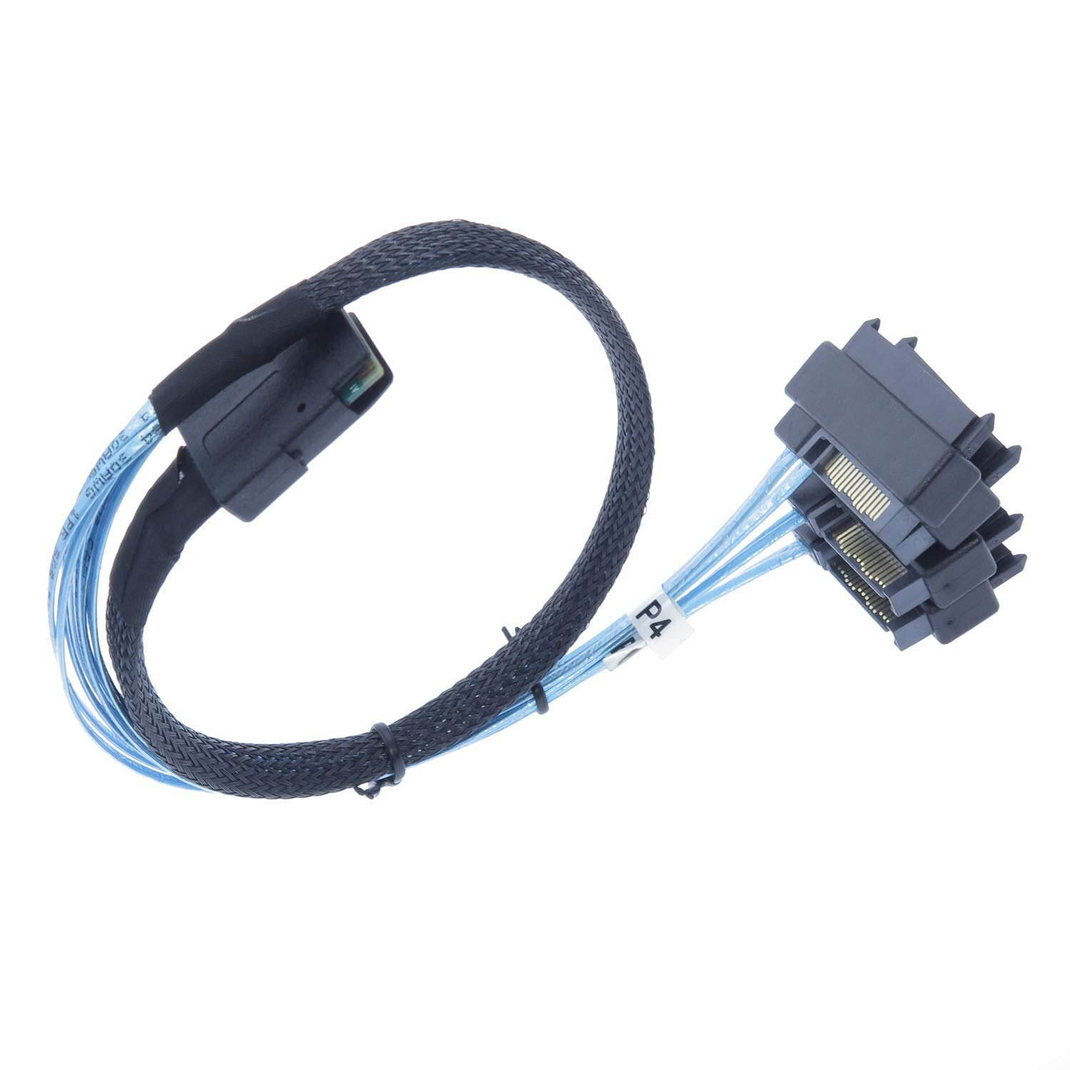 Internal Mini SAS Cable 36 Pin Mini SAS 4i SFF-8087 Male to 4xSAS 29 Pin SFF-8482 Female for SAS Server, Raid Card,3.3FT
