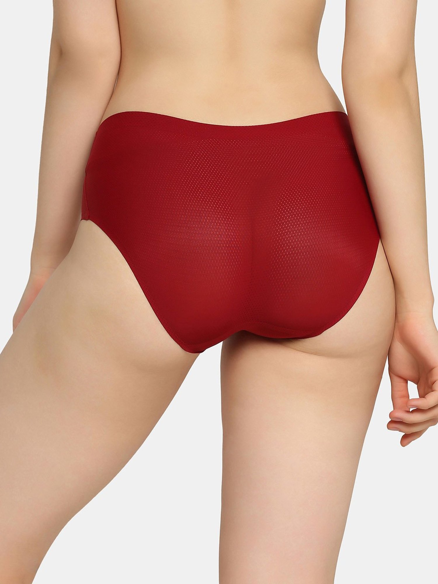 Da Intimo Maroon Self Design Hipster Panty