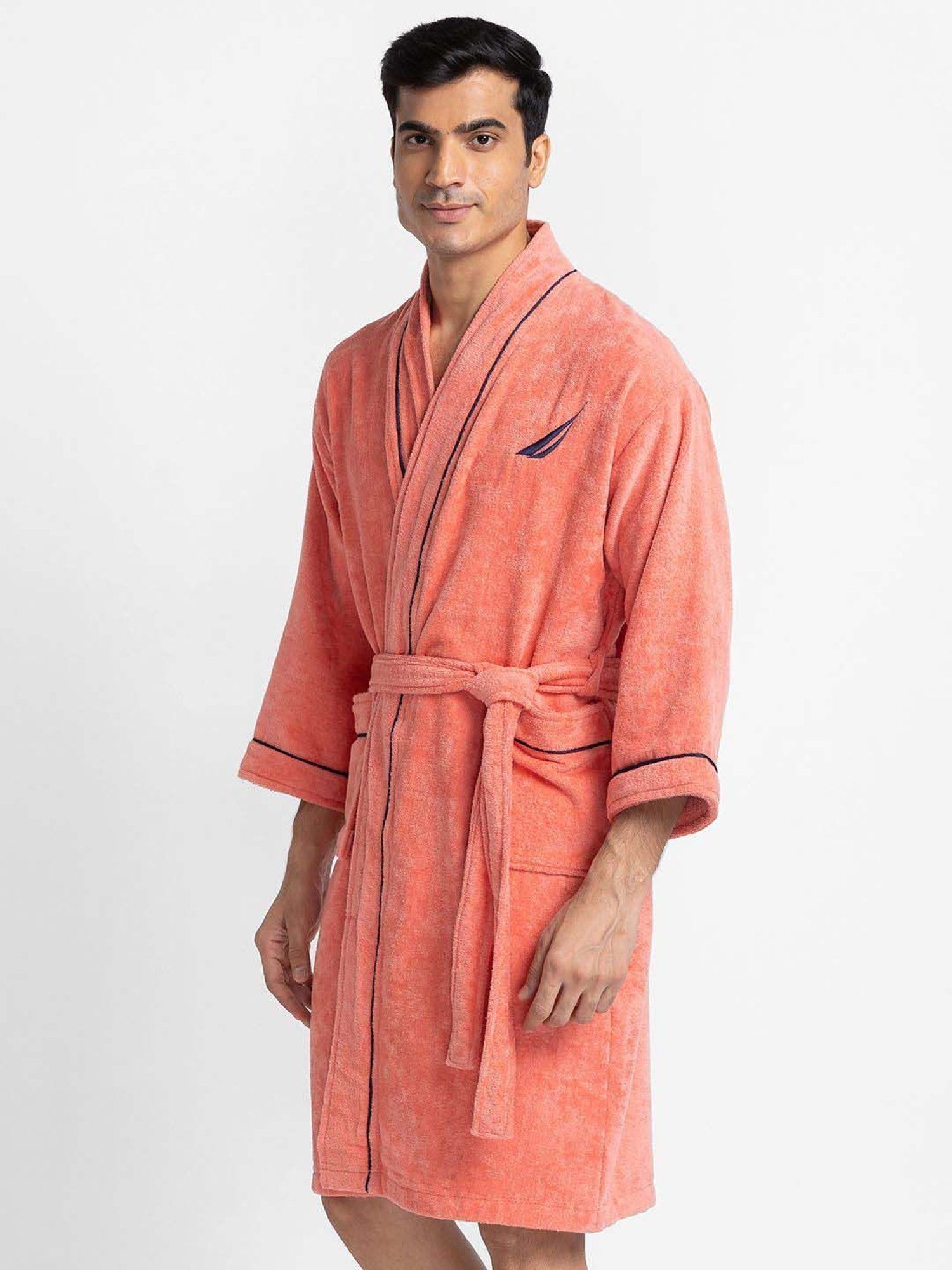 Nautica Highline Coral Cotton 500 GSM Ultra Soft Bath Robe