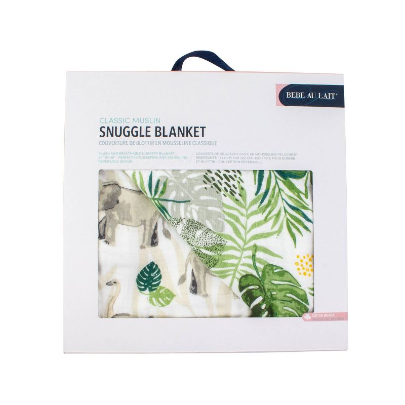 Bebe au Lait Muslin Snuggle Blanket Rainforest - Jungle