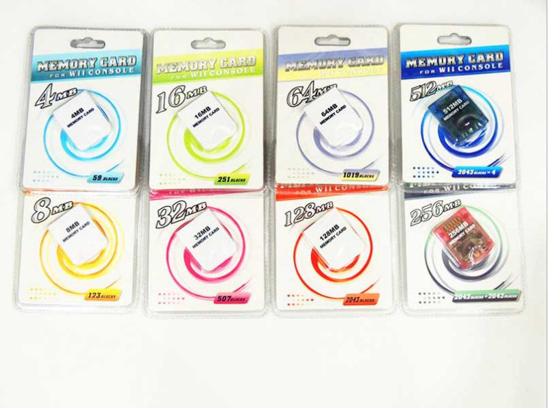 256MB Game Saved Memory Card for WII NGC Console,2043 BLOCKS x 2 ,NON Compress