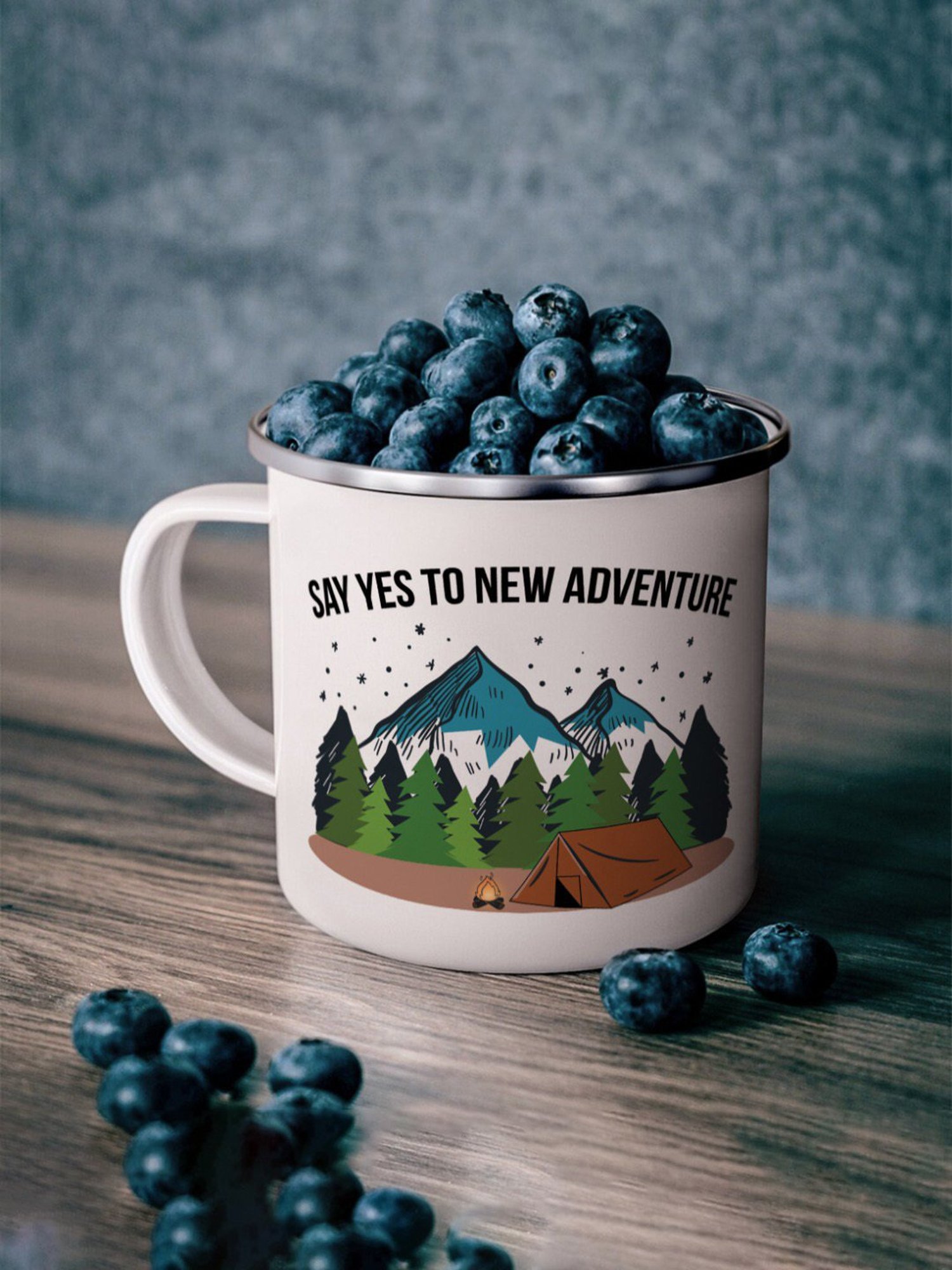 Gathari Enamel White Stainless Steel Coffee Mug