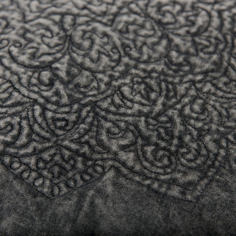 Medallion Throw Pillow Gray - Rizzy Home