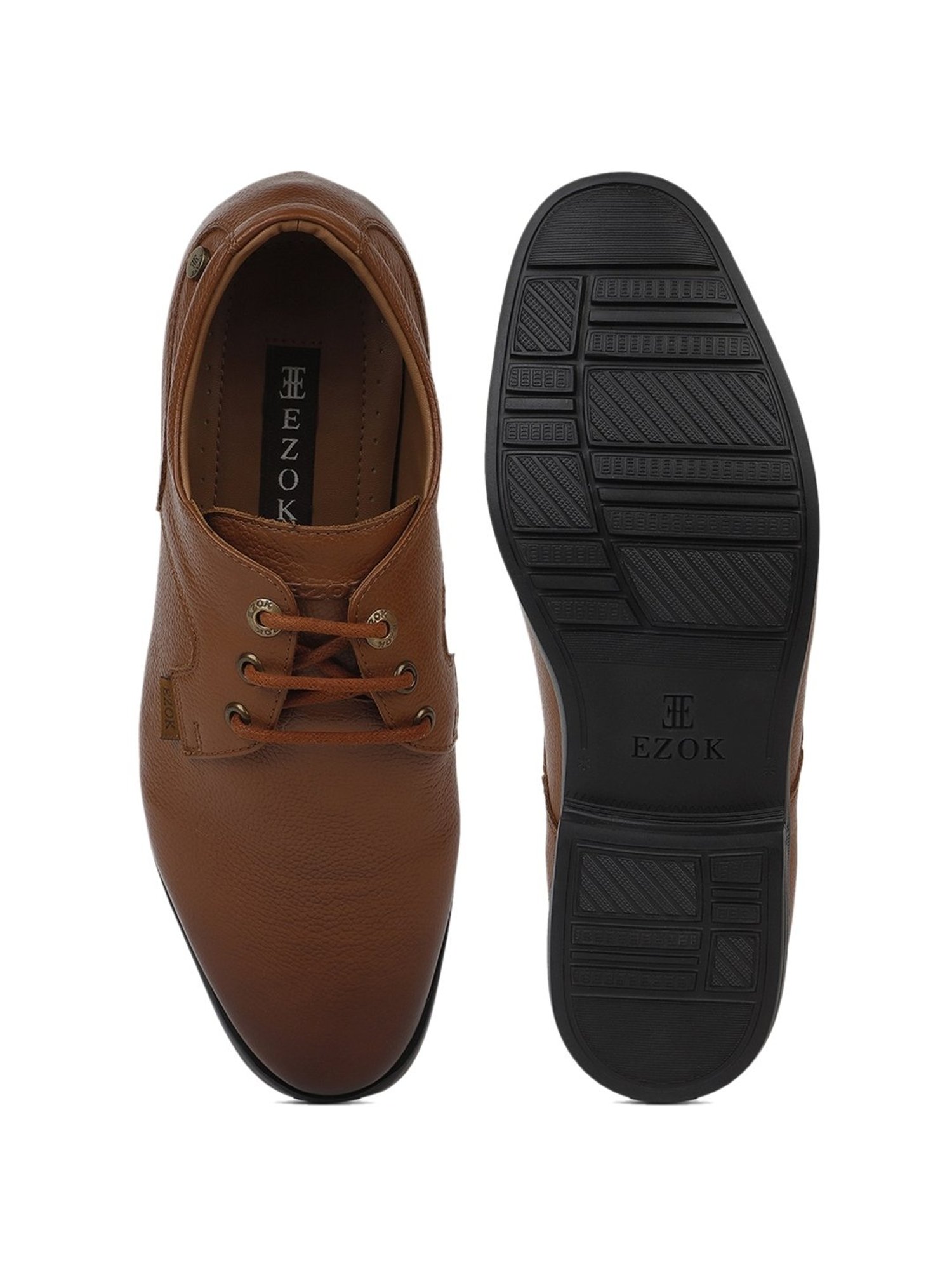 EZOK Men's Tan Derby Shoes