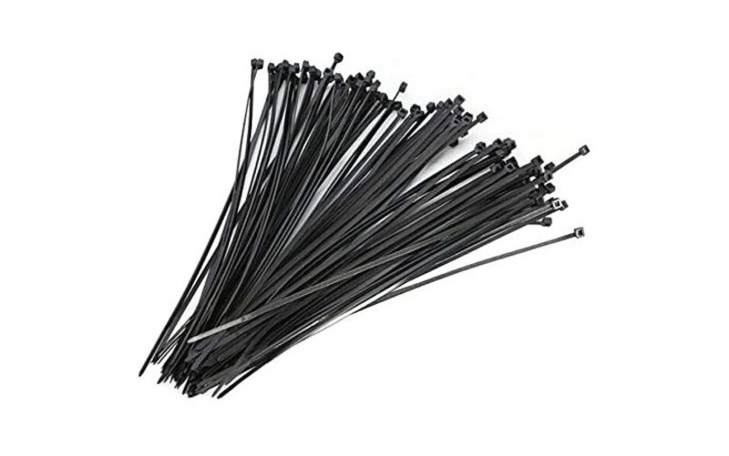 100pk 8in reusable cable ties black nylon zip tie wraps ul taa